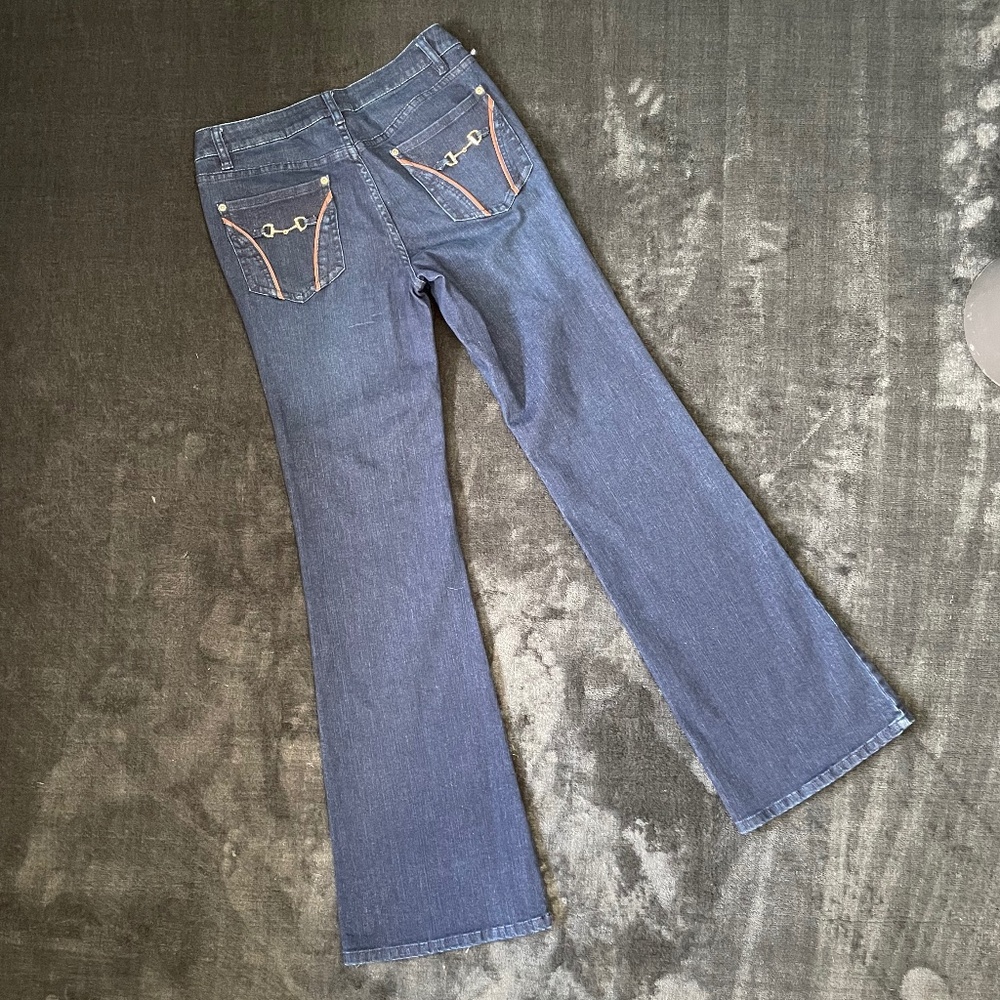 Horse Bit Pocket Flare Jeans